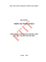 Giáo trình bài giảng thiết kế web cơ bản