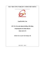 Bảo mật nhóm hệ thống viễn thông (tt)