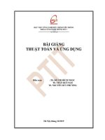 Giáo trình bài giảng thuật toán và Ứng dụng