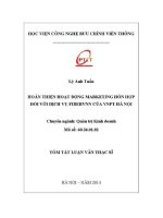 Hoàn thiện hoạt Động marketing hỗn hợp Đối với dịch vụ fibervnn của vnpt hà nội (tt)