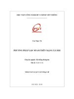Giáo trình bài giảng phương pháp lọc spam trên mạng xã hội