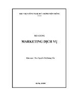 Bài giảng marketing dich vụ
