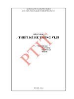 Giáo trình bài giảng thiết kế hệ thống vlsi