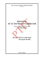 Giáo trình bài giảng xử lý Âm thanh và hình Ảnh
