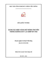 Đánh giá hiệu năng hệ thống truyền thông không dây lai ghép rf fso (tt)
