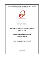 Giáo trình bài giảng Đảm bảo dự phòng cho mạng man e