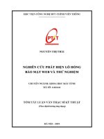 Nghiên cứu phát hiện lỗ hổng bảo mật web và thử nghiệm (tt)