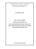 BÁO CÁO THỰC TẬP TỐT NGHIỆP ĐÁNH GIÁ KẾT QUẢ THỰC HIỆN CÔNG VIỆC