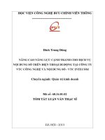 Nâng cao năng lực cạnh tranh cho dịch vụ nội dung số trên Điện thoại di Động tại công ty vtc công nghệ và nội dung số vtc intecom (tt)