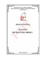 Giáo trình bài giảng kế toán tài chính 1