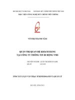 Quản trị quan hệ khách hàng tại công ty thông tin di Động vms (tt)