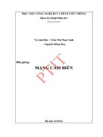 Giáo trình bài giảng mạng cảm biến