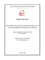 Hoàn thiện công tác quản trị nguồn nhân lực về công nghệ thông tin tại hải quan việt nam (tt)