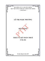 Giáo trình bài giảng thuế và kế toán thuế