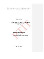 Giáo trình bài giảng tổng quan về biên tập web