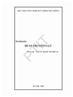 Giáo trình bài giảng quản trị nhân lực