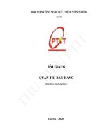 Giáo trình bài giảng quản trị bán hàng