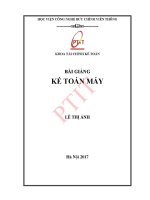 Giáo trình bài giảng kế toán máy