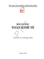 Giáo trình bài giảng toán kinh tế