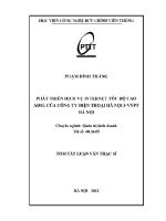 Phát triển dịch vụ internet tốc Độ cao adsl của công ty Điện thoại hà nội 3 vnpt hà nội (tt)