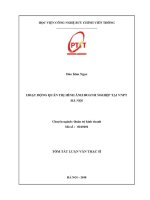 Hoạt Động quản trị hình Ảnh doanh nghiệp tại vnpt hà nội (tt)