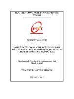 Nghiên cứu công nghệ Điện toán Đám mây và kiến trúc hướng dịch vụ Áp dụng cho bài toán tích hợp dữ liệu (tt)