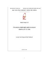 Ứng dụng phép biến Đổi wavelet trong xử lý Ảnh (tt)