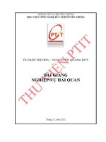 Bài giảng nghiệp vụ hải quan