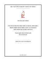 Ứng dụng phương pháp thẻ Điểm cân bằng bsc trong xây dựng giao và thẩm Định kế hoạch sản xuất kinh doanh tại tập Đoàn viễn thông quân Đội viettel (tt)