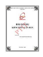 Giáo trình bài giảng kiểm toán căn bản