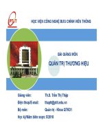 Giáo trình bài giảng quản trị thương hiệu