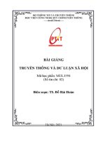 Giáo trình bài giảng truyền thông và dư luận xã hội