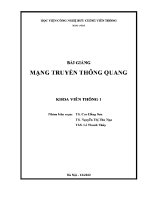 Bài giảng mạng truyền thông quang