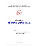 Giáo trình bài giảng kế toán quản trị 1