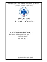 Báo cáo môn lý thuyết thời trang