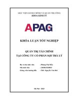 QUẢN TRỊ TÀI CHÍNH TẠI CÔNG TY CỔ PHẦN SỢI TRÀ LÝ