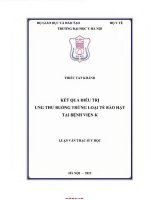 Kết quả Điều trị ung thư buồng trứng loại tế bào hạt tại bệnh viện k