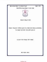 Thực trạng viêm lợi của trẻ em thalassemia và một số yếu tố liên quan