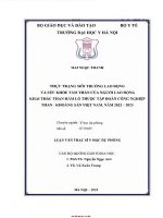 Thực trạng môi trường lao Động và sức khỏe tâm thần của người lao Động khai thác than hầm lò thuộc tập Đoàn công nghiệp than   khoáng sản việt nam năm 2022 2023