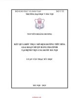 Kết quả Điều trị u mô Đệm Đường tiêu hóa giai Đoạn muộn bằng imatinib tại bệnh viện ung bướu hà nội