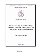 Kết quả Điều trị i 131 sau phẫu thuật bệnh nhân ung thư tuyến giáp thể nhú tại bệnh viện tư quân Đội 108
