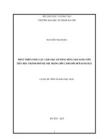 Phát triển năng lực giáo dục kĩ năng sống cho giáo viên tiểu học thành phố Hà Nội trong bối cảnh đổi mới giáo dục