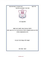 Hiệu quả Điều trị nấm da thân mức Độ vừa và nặng bằng uống terbinnafine so với uống griseofulvin