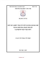 Kết quả Điều trị gãy kín xương bánh chè bằng phương pháp néo Ép tại bệnh viện việt Đức
