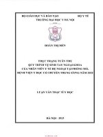 Thực trạng tuân thủ quy trình vệ sinh tay ngoại khoa của nhân viên y tế hệ ngoại tại phòng mổ bệnh viện yhct trung Ương năm 2022