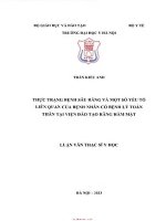 Thực trạng bệnh sâu răng và một số yếu tố liên quan của bệnh nhân có bệnh lý toàn thân tại viện Đào tạo rhm
