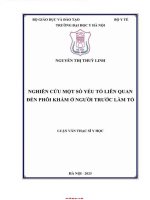 Nghiên cứu một số yếu tố liên quan Đên phôi khảm Ở người trước làm tổ