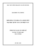 Tóm tắt: Đời sống văn hóa của sinh viên Đại học Quốc gia Lào hiện nay
