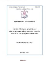 Nghiên cứu tổng quan về các yếu tố nguy cơ gây polyp mũi tái phát sau phẫu thuật nội soi mũi xoang