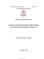 Kết quả phẫu thuật kết hợp xương gãy góc hàm dưới bằng nẹp vít